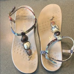 Vionic Shoes | Jeweled | Snake Skin Sandals